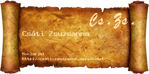 Csáti Zsuzsanna névjegykártya